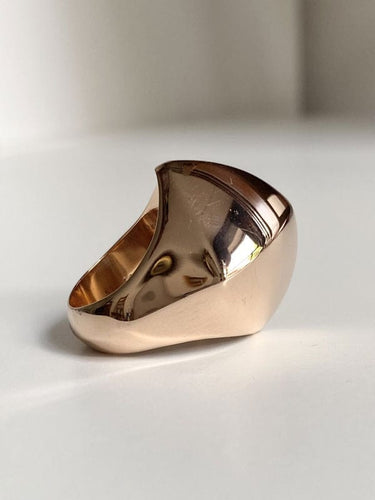 Collier 53 Bague HERMÈS "Collier de chien rock" en or rose 18k 58 Facettes