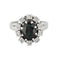 Bague 48 Bague marguerite or blanc, saphir et diamants 58 Facettes GU205