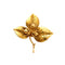 Broche HERMES - Clip or jaune feuille de noisetier 58 Facettes AB40