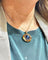 Boucles d'oreilles Parure 4 pièces en or jaune 18 carats saphirs bleus et chrysobéryls oeil de chat 58 Facettes