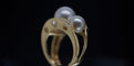 Bague 54 Bague en Or Ornée de Perles et Diamants 58 Facettes