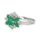 Bague 56 Bague Or blanc Emeraude, Diamant 58 Facettes 4523452CN