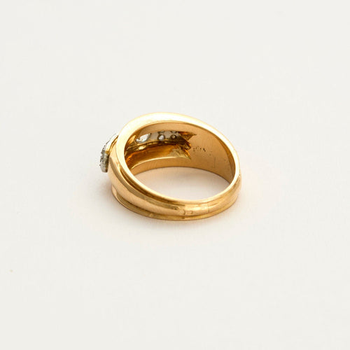 Bague 54.5 Bague en Or jaune & blanc 18k Diamants 58 Facettes CHA5622