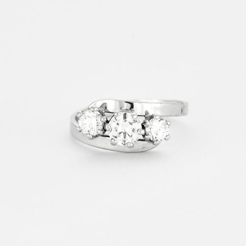 Bague 54 Bague or gris trois diamants 58 Facettes GU19