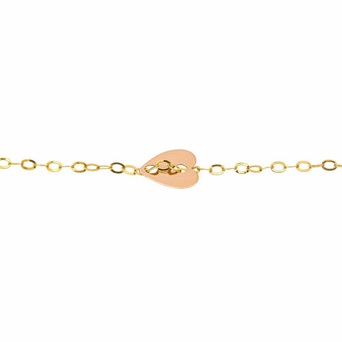 Bracelet Ginette NY Bracelet  Angele mini heart  Or rose 58 Facettes 4563808CN