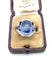 Bague Superbe bague en or blanc massif 18 carats avec saphir naturel et diamants 58 Facettes