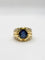 Bague 49.5 Bague Saphir et diamants en or jaune 58 Facettes