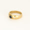 Bague 60 Bague jonc or jaune et saphir 58 Facettes SMA0080