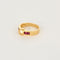 Bague 53.5 Bague or jaune, diamant et rubis de syhtèse calibrés 58 Facettes SOI31412
