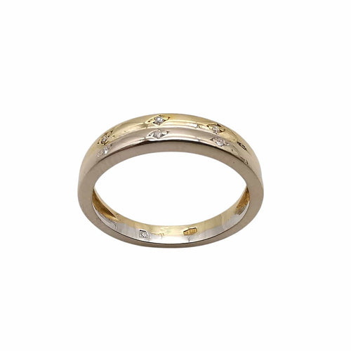 Bague 54 Bague deux ors et diamants 58 Facettes