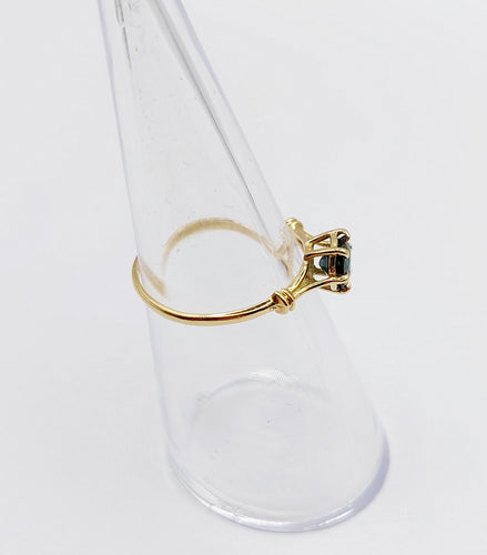 Bague 51 Bague - Solitaire vintage en or 18k et saphir naturel 0,50 carat 58 Facettes A06640
