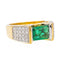 Bague 54 Bague Or jaune, Or blanc Emeraude, Diamant 58 Facettes 3182201CN