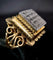 Bague 47 Bague or jaune platine avec pavage de diamants brillants et décor d'arabesques 58 Facettes