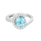Bague 49 Bague tourbillon en or blanc, topaze et diamants 58 Facettes B250558