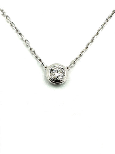 Collier CARTIER. Collection "Cartier d'amour", collier or blanc et diamants (full set) 58 Facettes