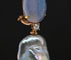 Boucles d'oreilles Boucles d'oreilles Calcédoine et Perles Baroques Ornées de Diamants 58 Facettes