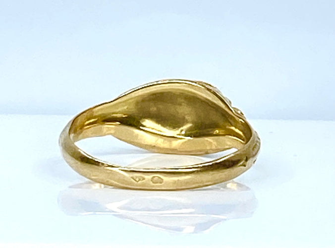 Bague 52 Chevalière en or jaune 18 carats vers 1900 58 Facettes AB664