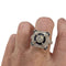 Bague 54.5 BAGUE EN PLATINE DE STYLE ART DÉCO AVEC DIAMANTS ET SAPHIRS 58 Facettes Q258B