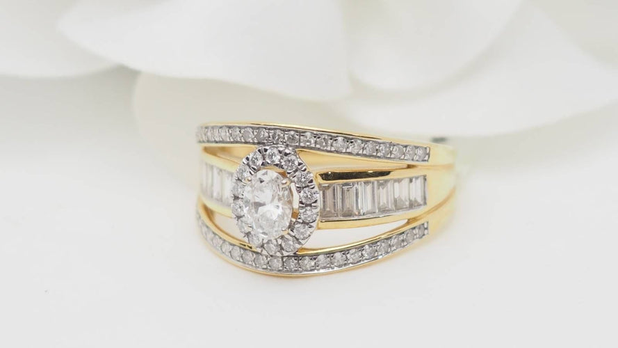 Bague 56 Bague solitaire en or jaune et diamant certifié 58 Facettes 32542