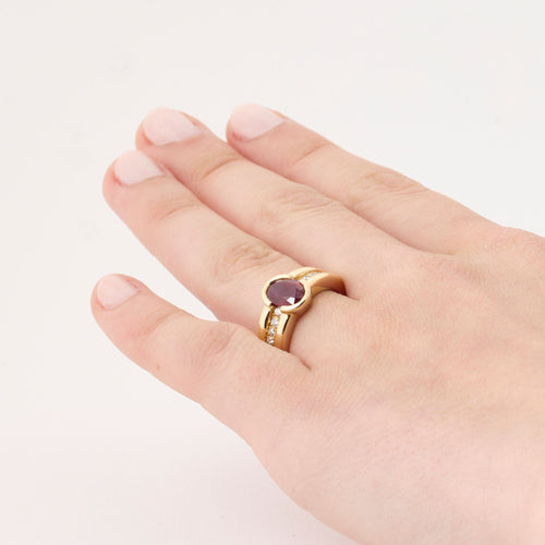 Bague Bague rubis et diamants 58 Facettes