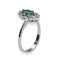 Bague 53 Bague en or gris 18K avec emeraude marquise 0,50 ct et diamants brillants & navettes - Taille 53 58 Facettes FB09768