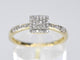 Bague Bague entourage en or avec diamants 58 Facettes 2106
