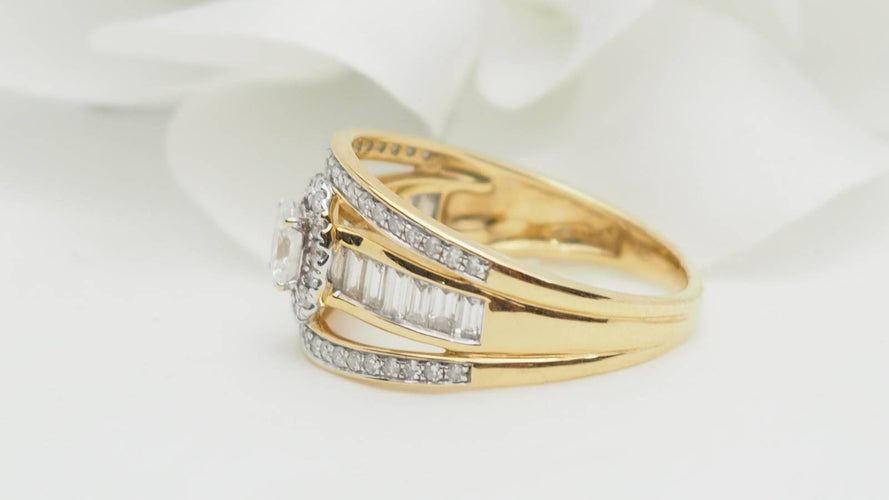 Bague 56 Bague solitaire or jaune et diamant certifié 58 Facettes 32542