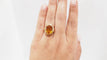 Bague 51.5 Bague vintage en or jaune et citrine ovale 58 Facettes 32615
