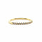 Bague 54 Demi-alliance or jaune 18 carats sertie de diamants naturels 58 Facettes