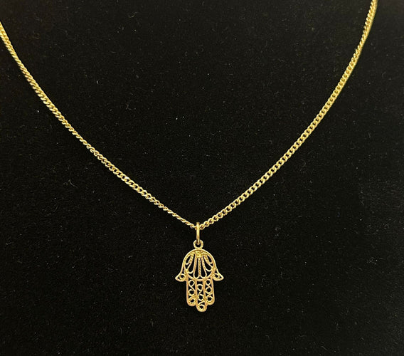Pendentif Pendentif khomsa or jaune 58 Facettes LP558/3