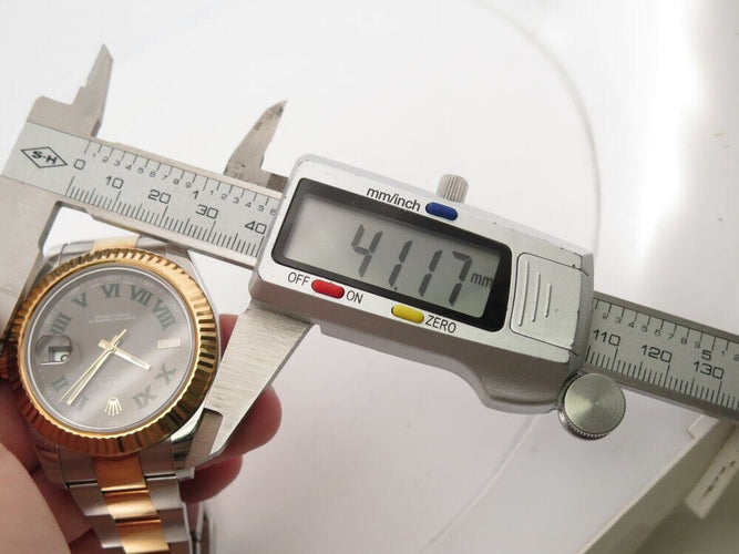 Montre montre ROLEX datejust ii wimbledon 116333 en or 18k acier 41mm automatique 58 Facettes 266380