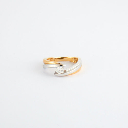 Bague Bague 2 ors sertie diamant 58 Facettes