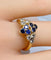 Bague 51 Mauboussin - Bague en or jaune 18 carats et saphirs et diamants 58 Facettes AB670