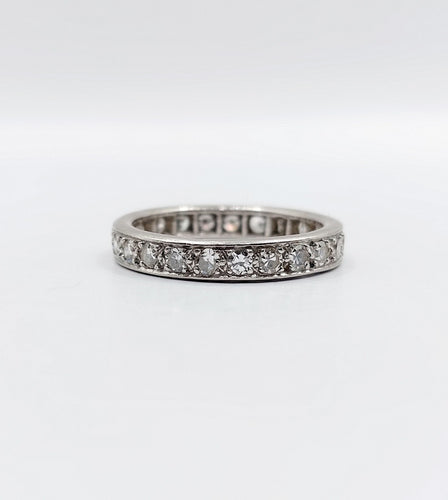 Alliance américaine Art Déco Platine et 0,66 carats de diamants 58 Facettes A06233