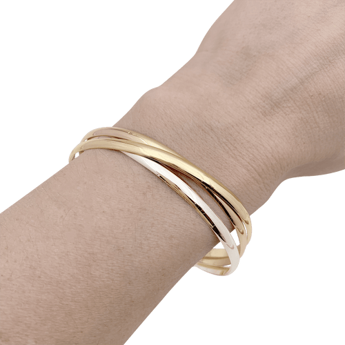 Trois joncs en trois tons d'or. 58 Facettes 34416