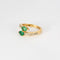 Bague 52 Bague Toi&Moi, or jaune, émeraudes et diamants 58 Facettes RL8