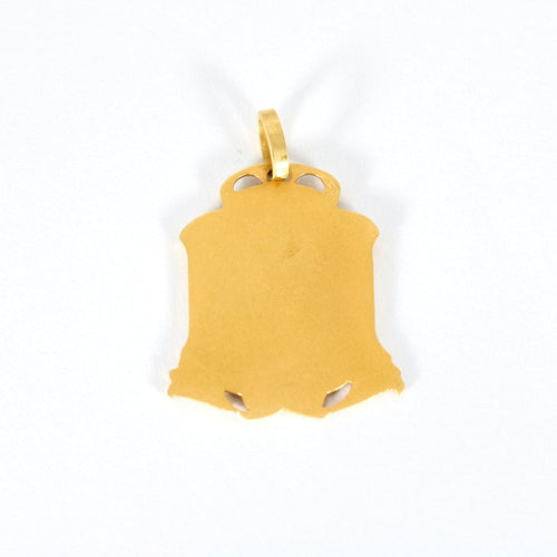 Pendentif DROPSY-Médaille Vierge sous les lys or jaune 58 Facettes