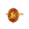 Bague 56 Bague Or Jaune - Quartz Fumé Citrine 58 Facettes RÉF 2019/15
