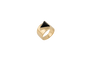 Bague 55 / 15 Alliance en or jaune avec onyx 58 Facettes anl903