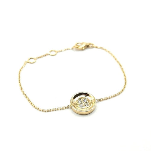 Bracelet Bracelet or jaune diamants signé Ely Bela 58 Facettes