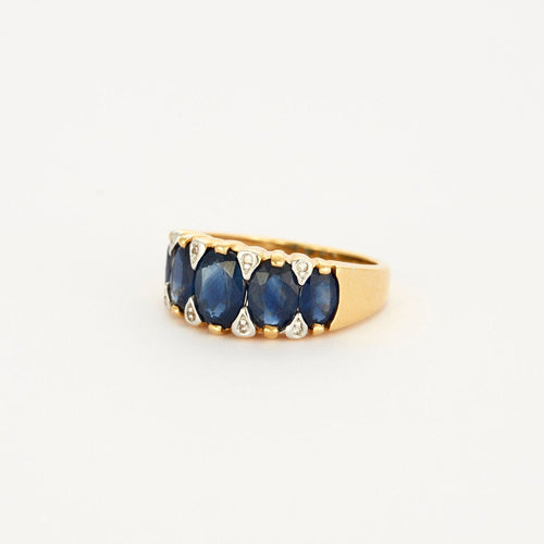 Bague 56 Bague sous un ciel d'étoile Saphirs Diamants 58 Facettes LP459