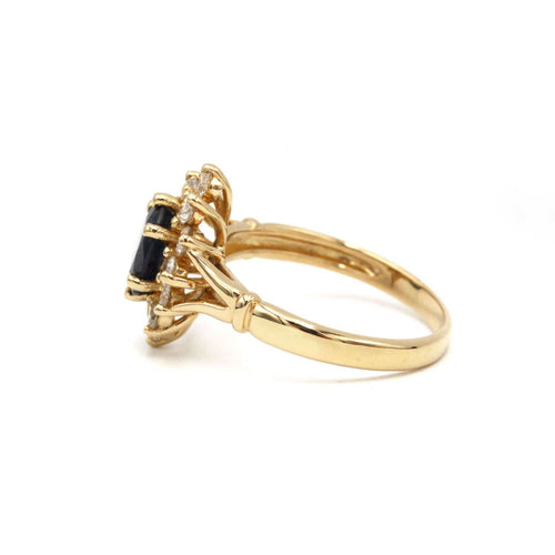 Bague 52 Bague - Or jaune, Diamants & Saphir 58 Facettes 250119R
