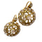Boucles d'oreilles Boucles d'oreilles design du début du XXe siècle en or jaune avec diamants 58 Facettes Q349B