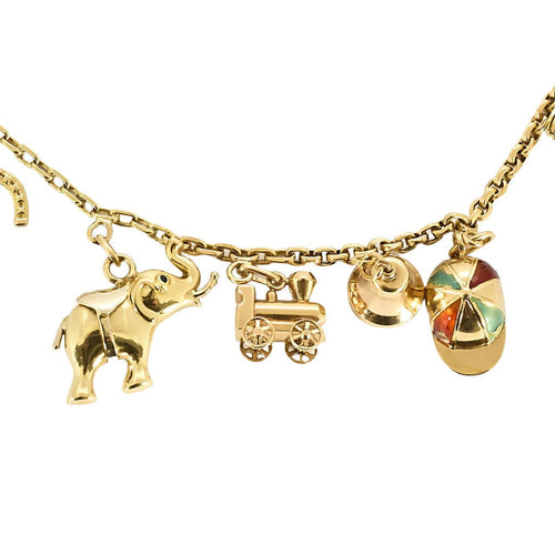 Collier Collier ras du cou en or jaune et charm's 58 Facettes SMA0304