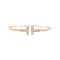Bracelet Bracelet Tiffany "Wire Tiffany T" en or rose et diamants. 58 Facettes 34827