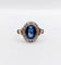 Bague 50 Bague pompadour art deco or rose 18k saphir et diamants taille rose (circa 1910) 58 Facettes A06152