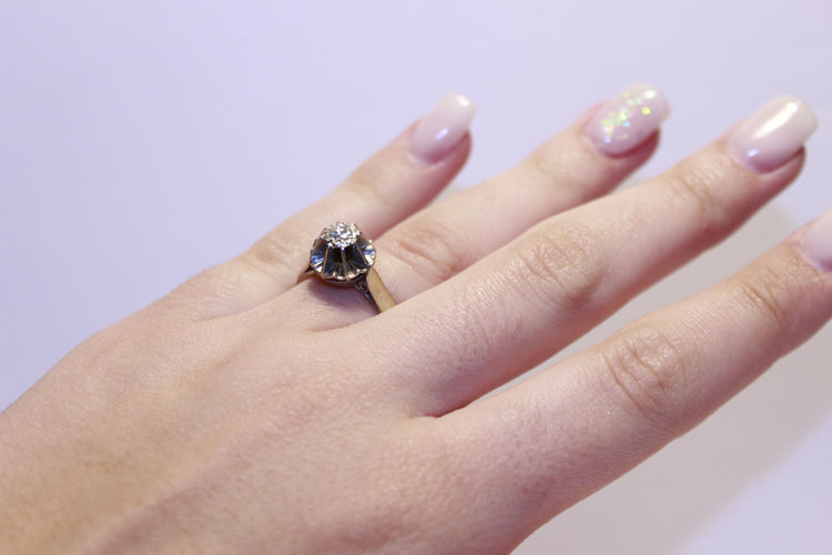 Bague 55 Bague solitaire Diamant 0.26ct 58 Facettes
