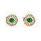 Boucles d'oreilles Boucles d'oreilles Puces Or jaune Emeraude, Diamant 58 Facettes 3792680RV