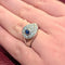 Bague Bague en or blanc diamants et saphir 58 Facettes 29701