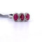 Bague 54 Bague en or blanc 18 kt avec rubis et diamants 58 Facettes